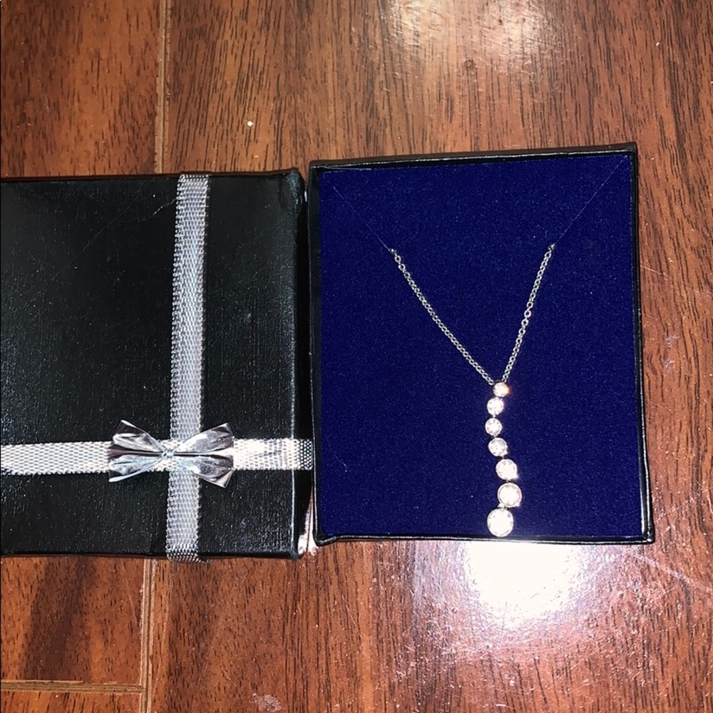 Rhinestone strip necklace 🔮🖤